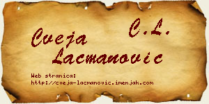 Cveja Lacmanović vizit kartica